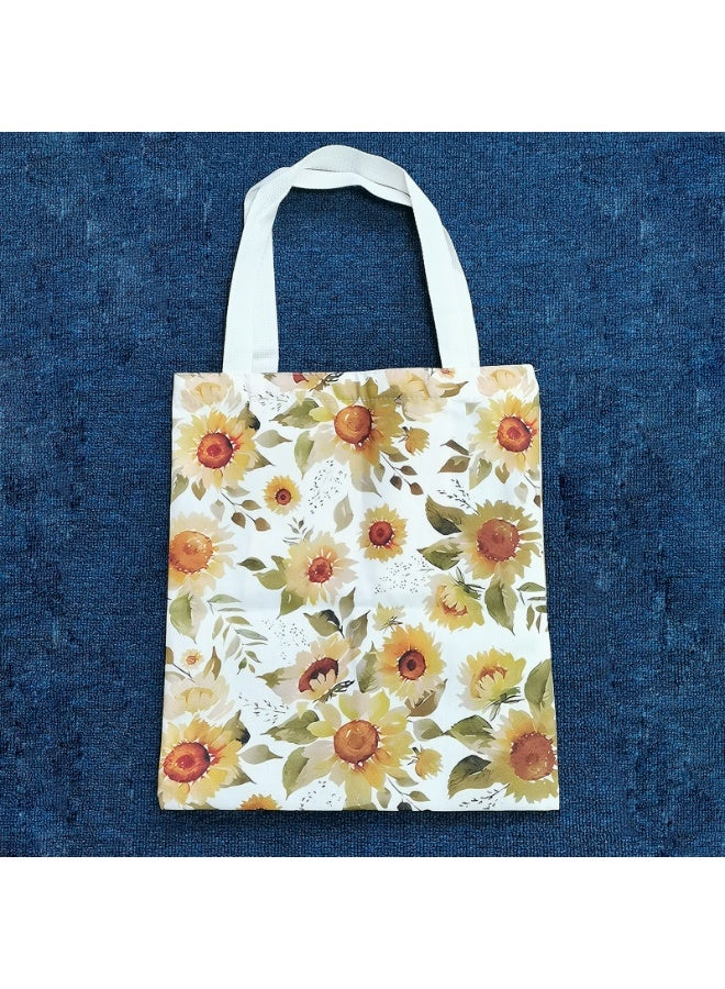 Printed Canvas Tote Bag with Inner Pocket, Foldable Shopping Bag - Image 4